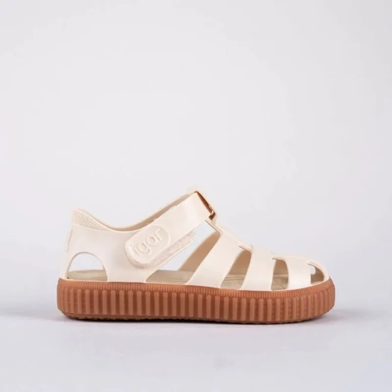 Igor: Nico Caramelo Kids Jelly Sandals - Marfil