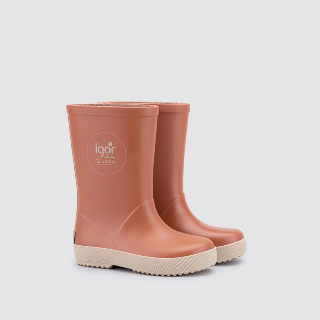 Igor: Splash Kids Rain Boots - Beige / Teja