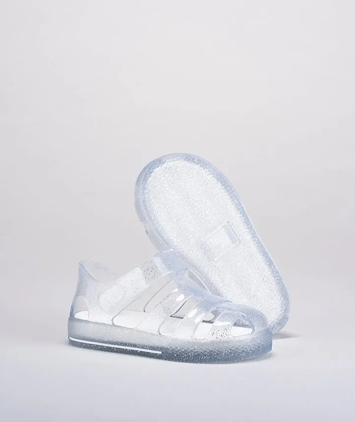 Igor: Star Glitter Kids Jelly Sandals - Transparent