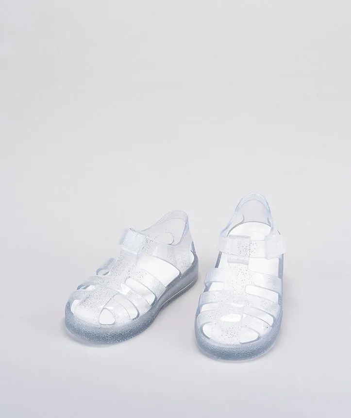 Igor: Star Glitter Kids Jelly Sandals - Transparent