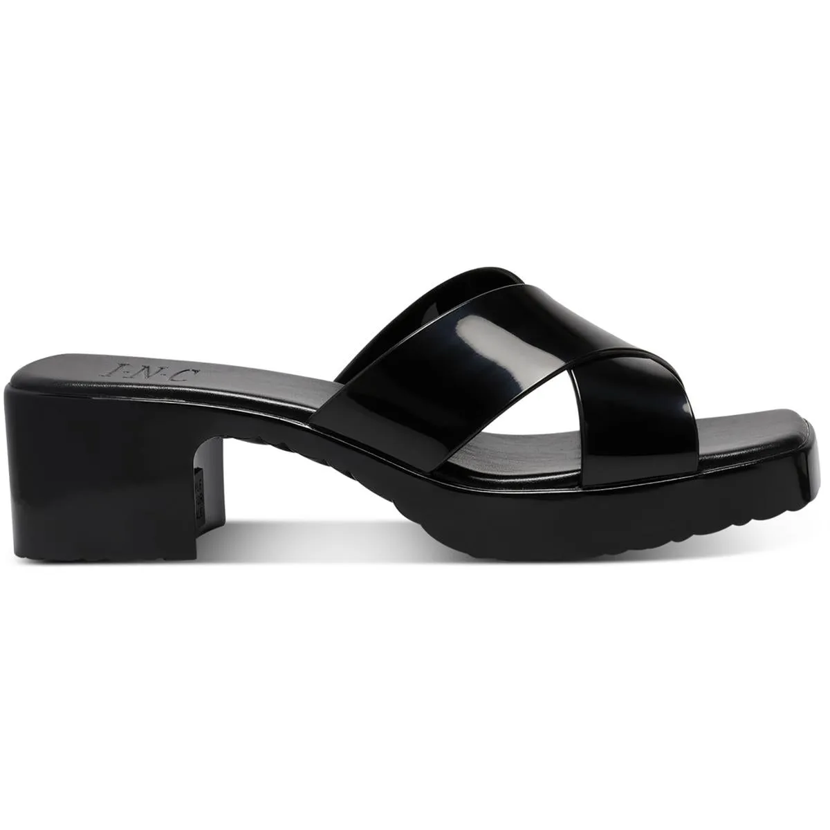 INC Womens Rosalie Criss-Cross Front Square Toe Jelly Sandals