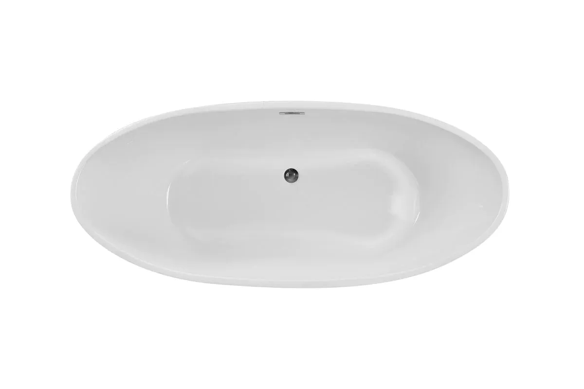 Ines 72" Soaking Double Slipper Bathtub