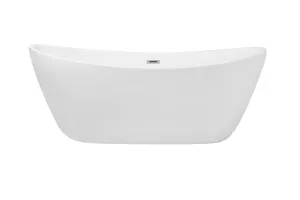 Ines 72" Soaking Double Slipper Bathtub