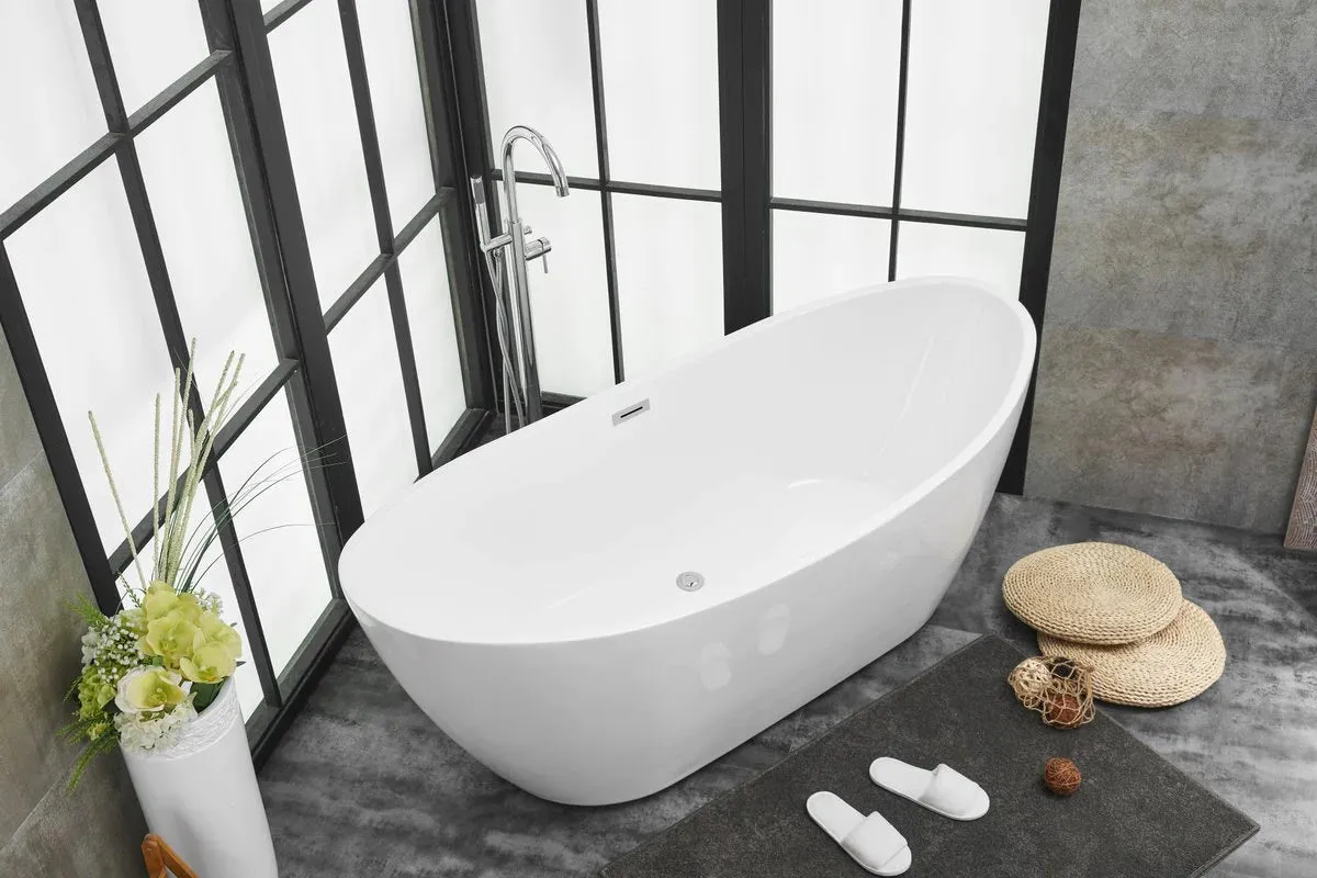 Ines 72" Soaking Double Slipper Bathtub