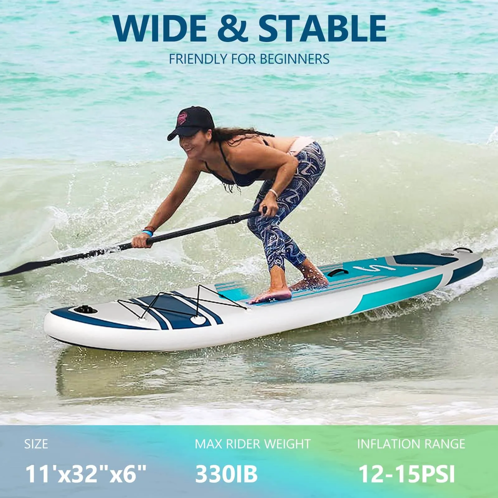 Inflatable Paddle Board with Seat 11' x 32'' x 6" OD004