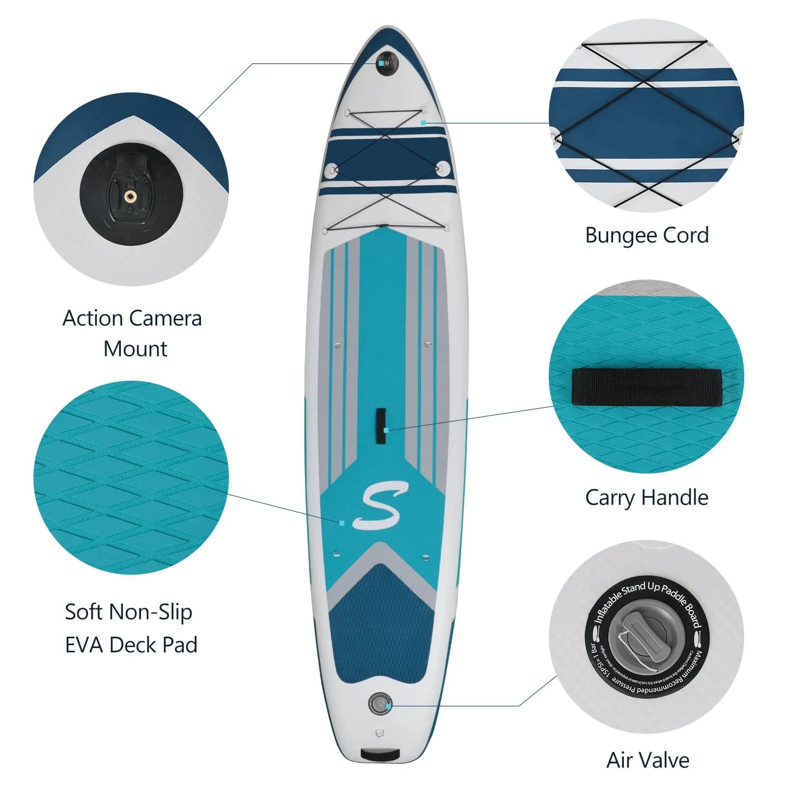 Inflatable Paddle Board with Seat 11' x 32'' x 6" OD004