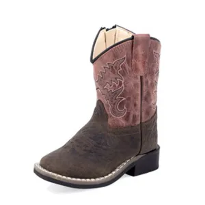 Jama Old West Toddler Chocolate/Mauve Western Boots