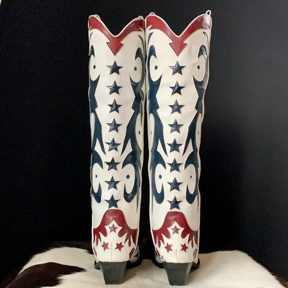 JEFFREY CAMPBELL Star Tall Knee High Cowgirl Cowboy Western Boots