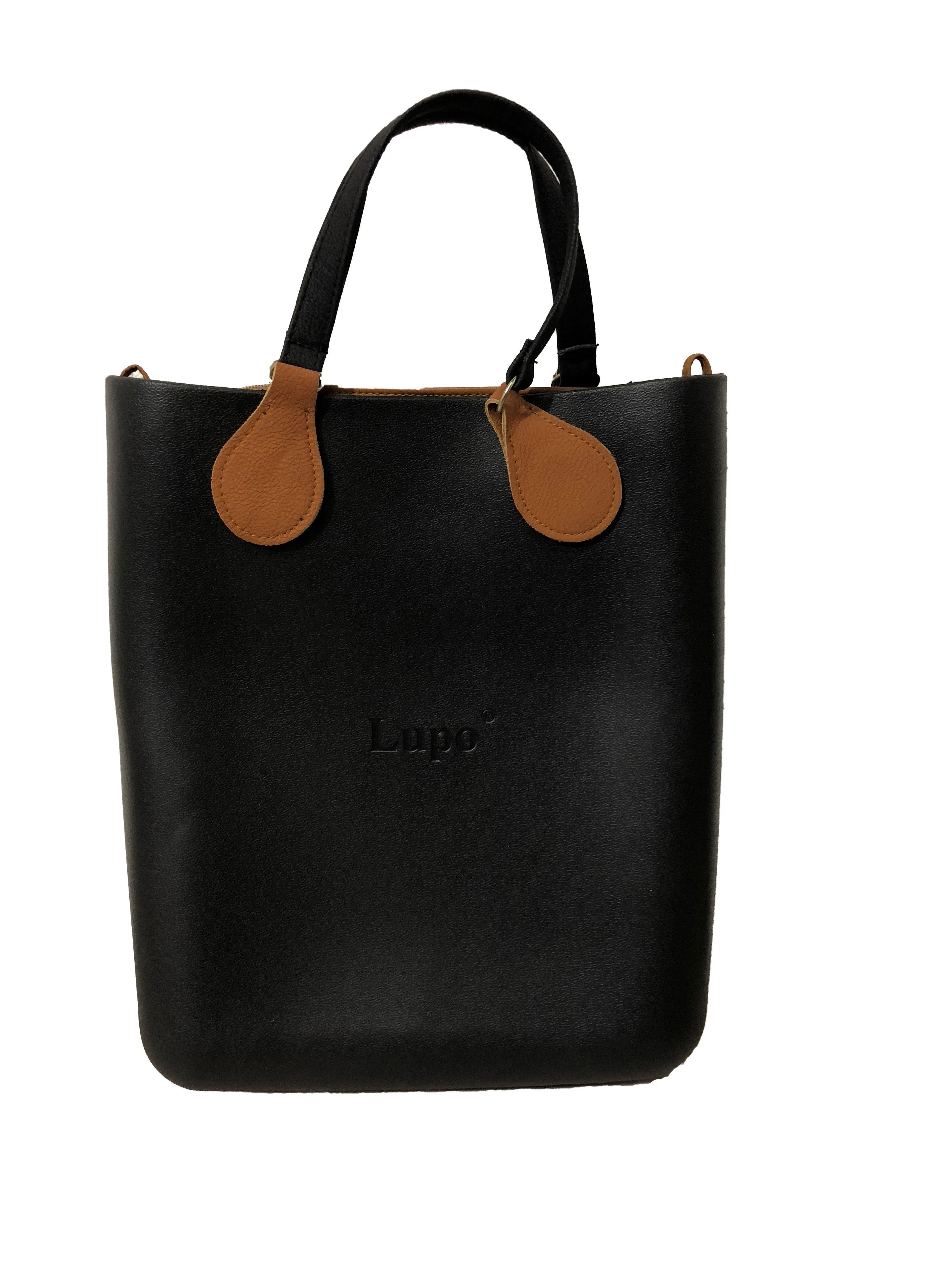 Jelly Long Tote Bag Chocolate Brown Interior & Straps