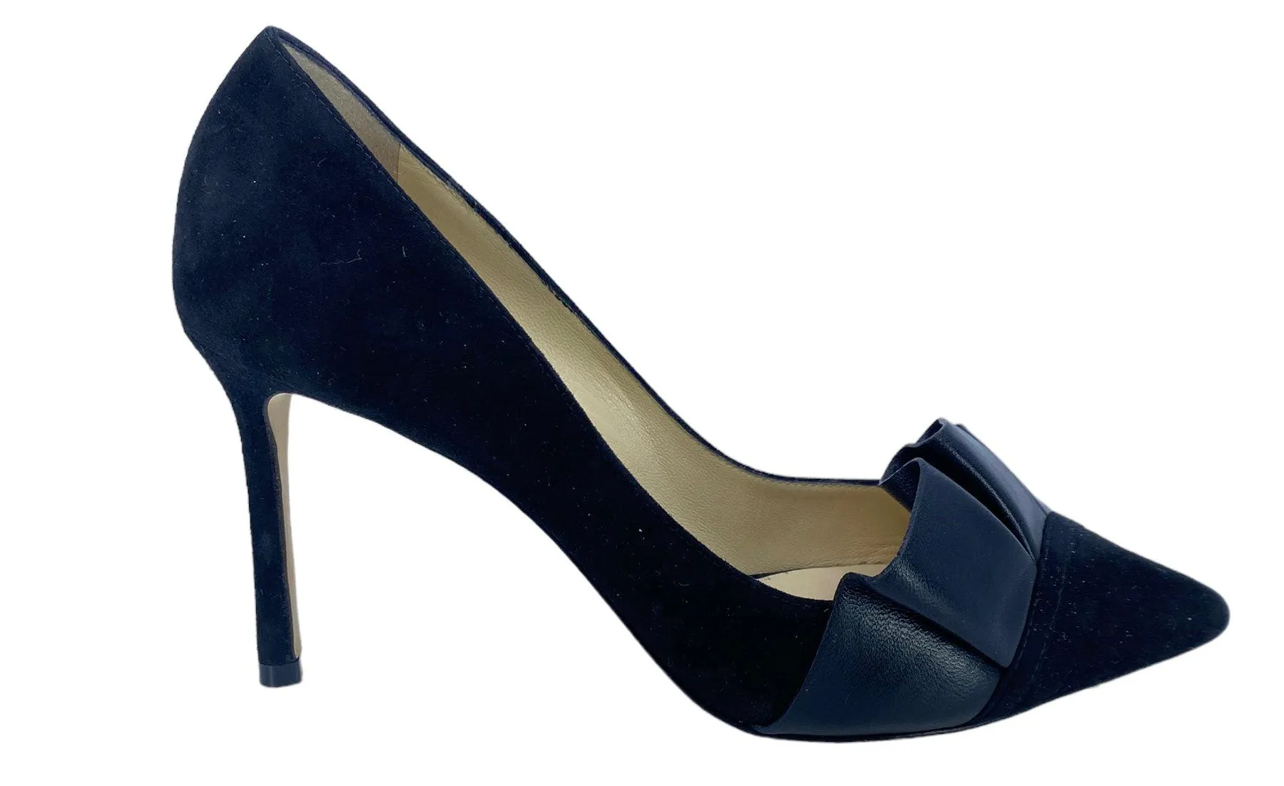 Jimmy Choo Leena Black Suede Pump Size 37 1/2