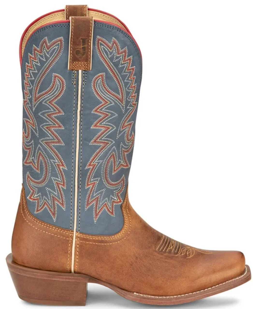 Justin® Men's Light Brown Goat Square Toe Cowboy Boots