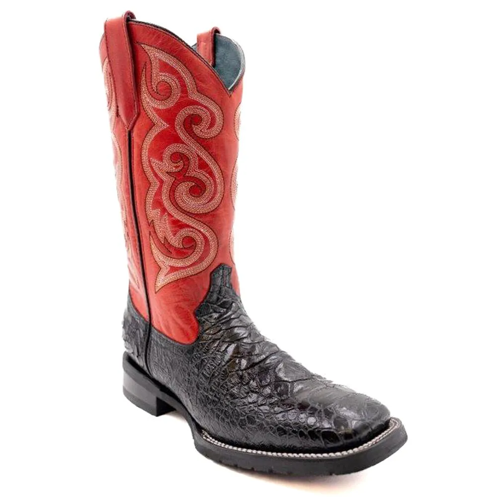 Kai Sea Turtle Embroidery Square Toe Cowboy Boots