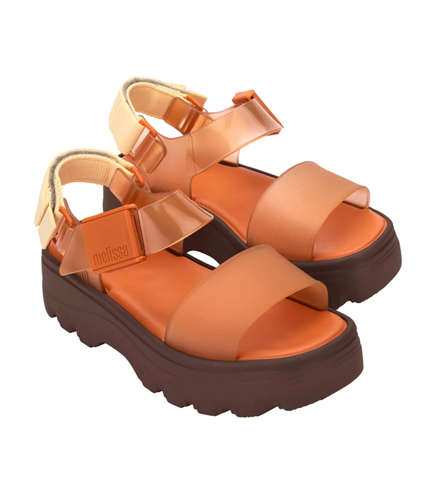 Kick Off Sandal Brown/Clear Orange