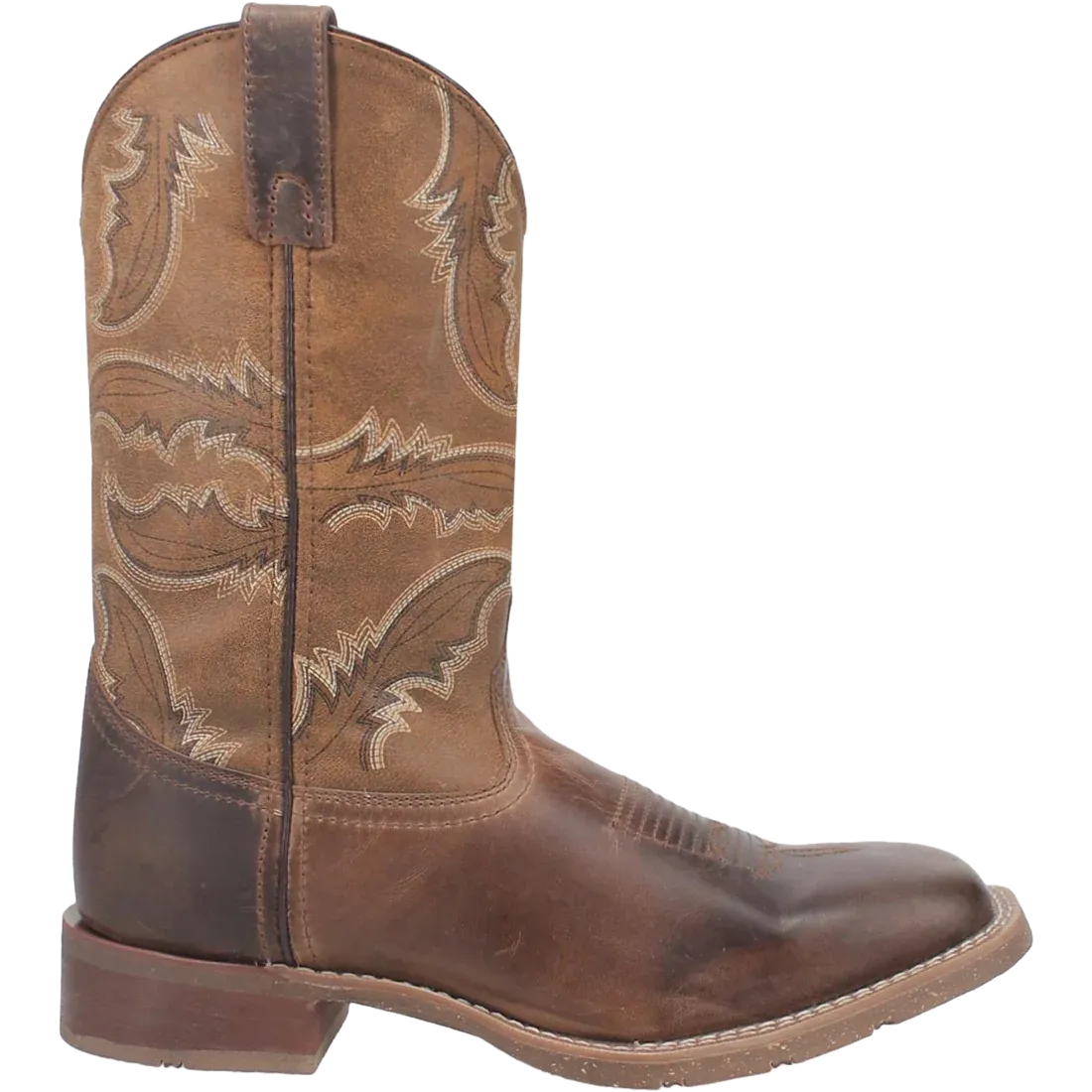 'Laredo' Men's 11" Bradshaw Western Square Toe - Brown / Tan