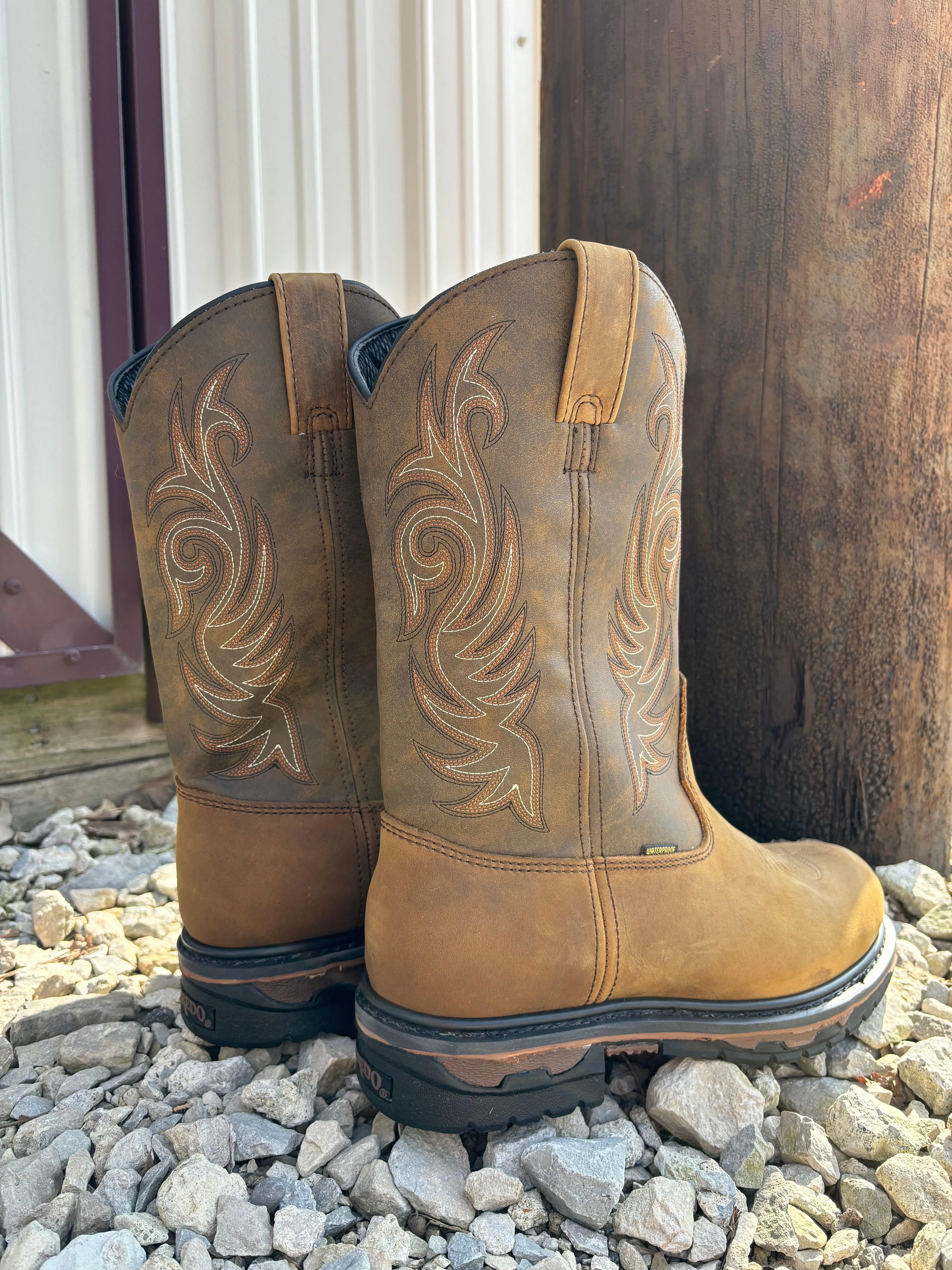 Laredo Men's Hammer Waterproof Round Toe Work Cowboy Boot 68112