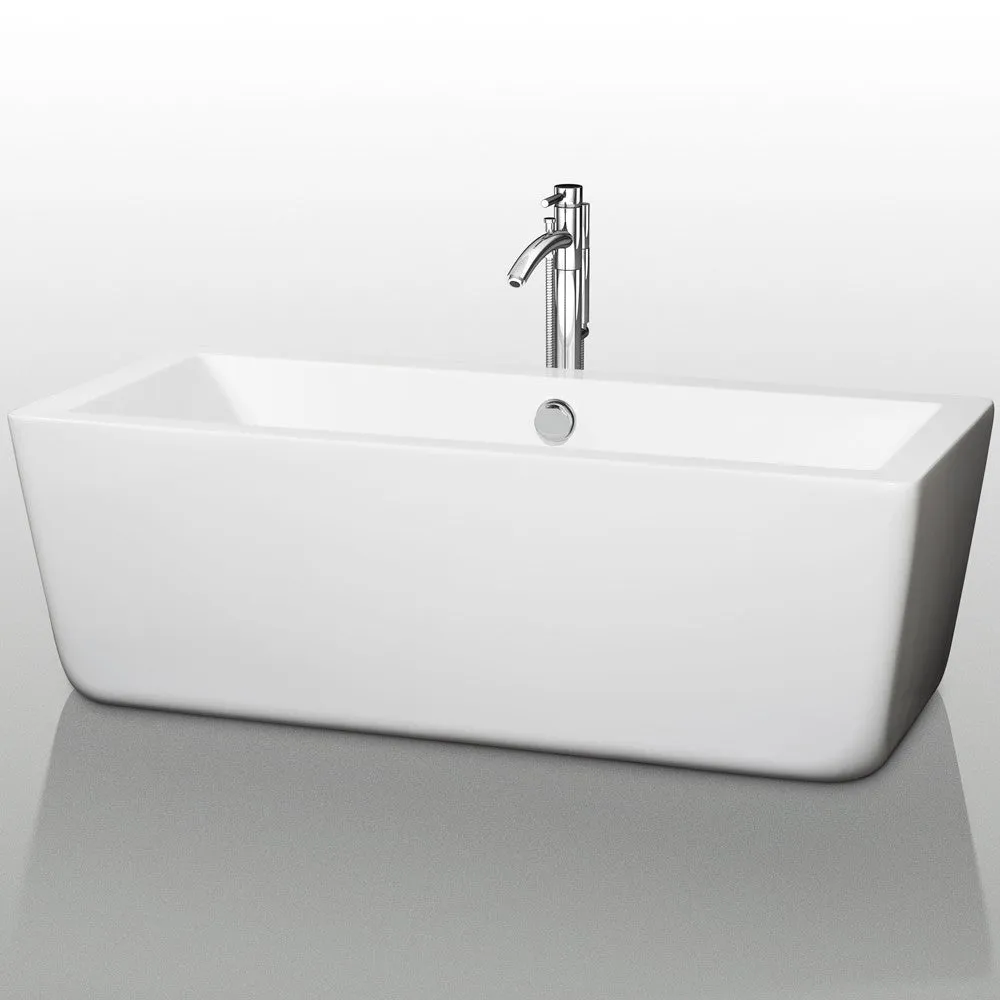 Laura 67" Large Soaking Bathtub By Wyndham Collection