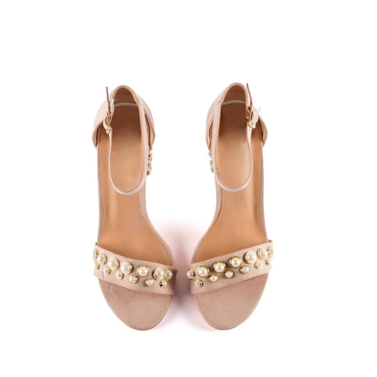 Lea Anklestrap Block Heel With Gems