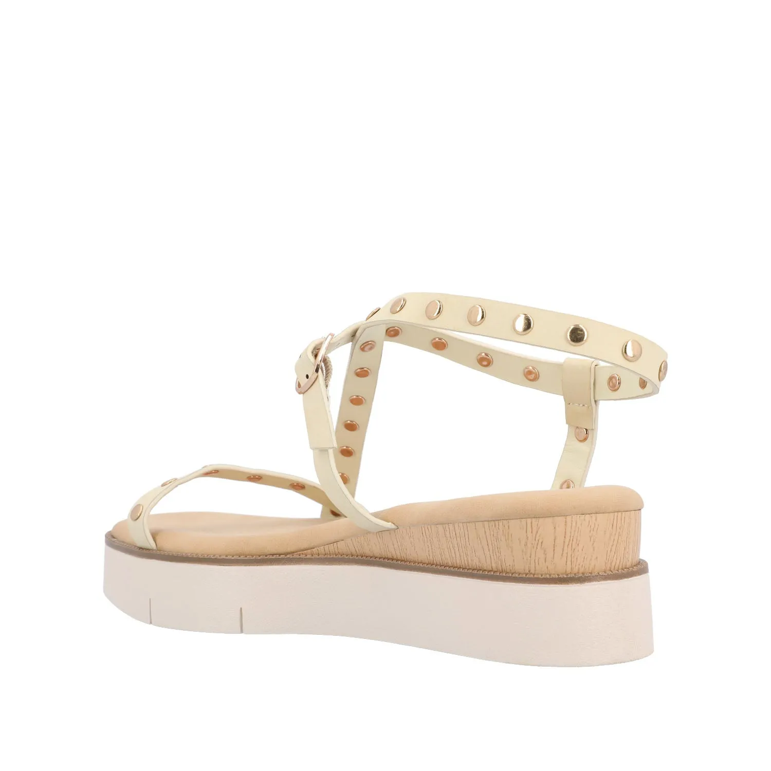 LINDSAY PLATFORM SANDALS IN FAUX LEATHER