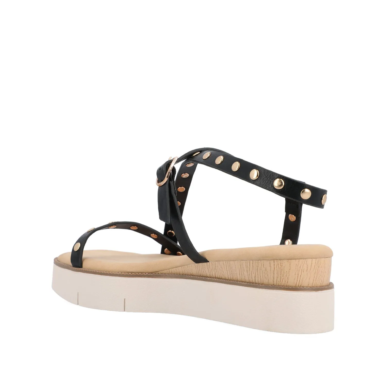 LINDSAY PLATFORM SANDALS IN FAUX LEATHER