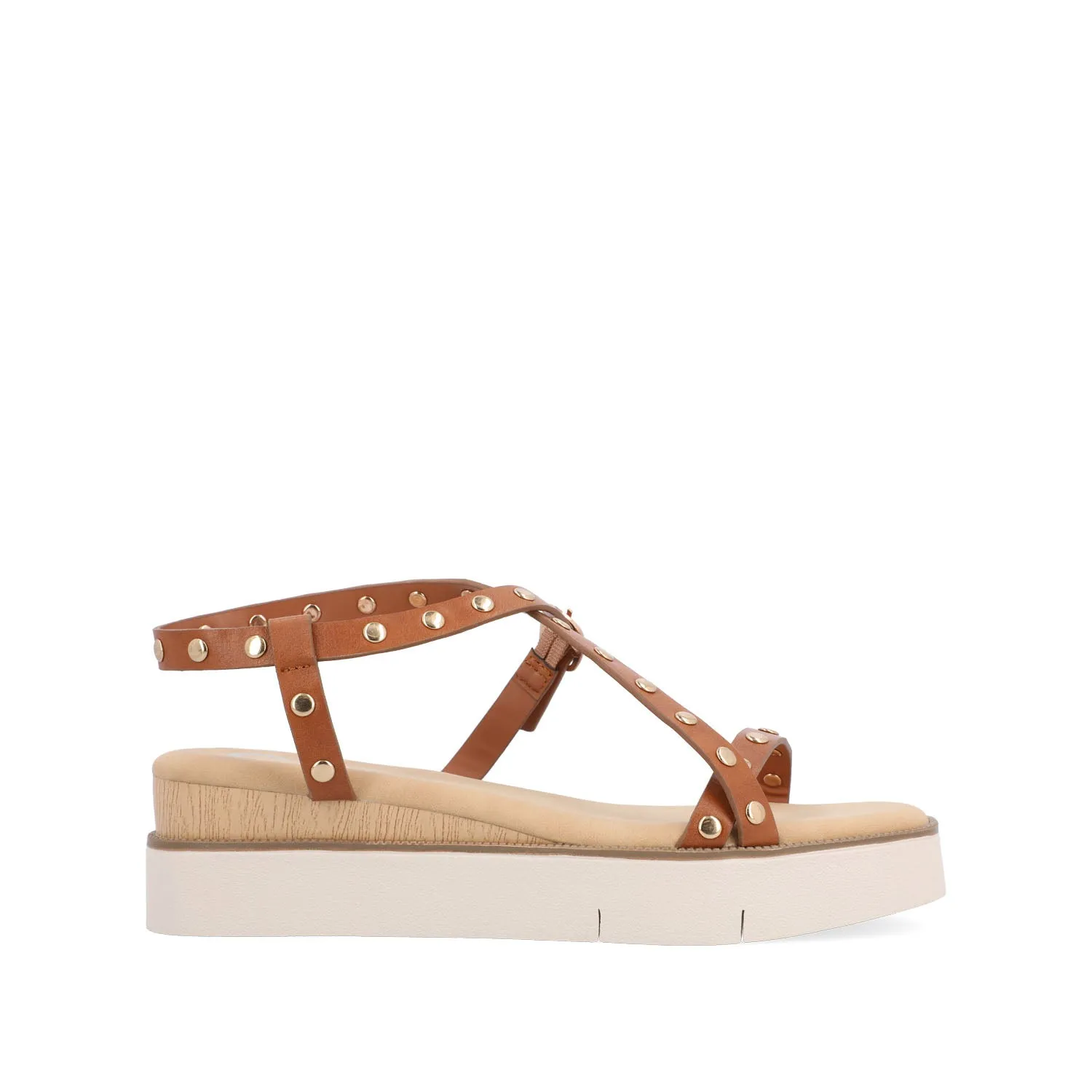 LINDSAY PLATFORM SANDALS IN FAUX LEATHER