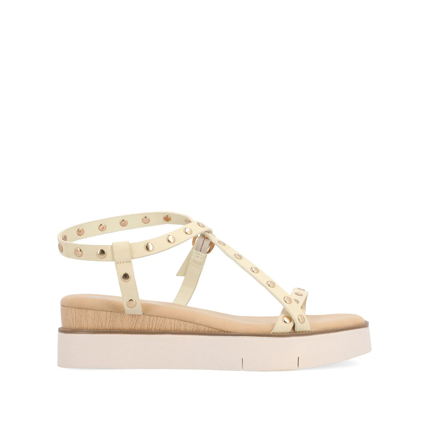 LINDSAY PLATFORM SANDALS IN FAUX LEATHER