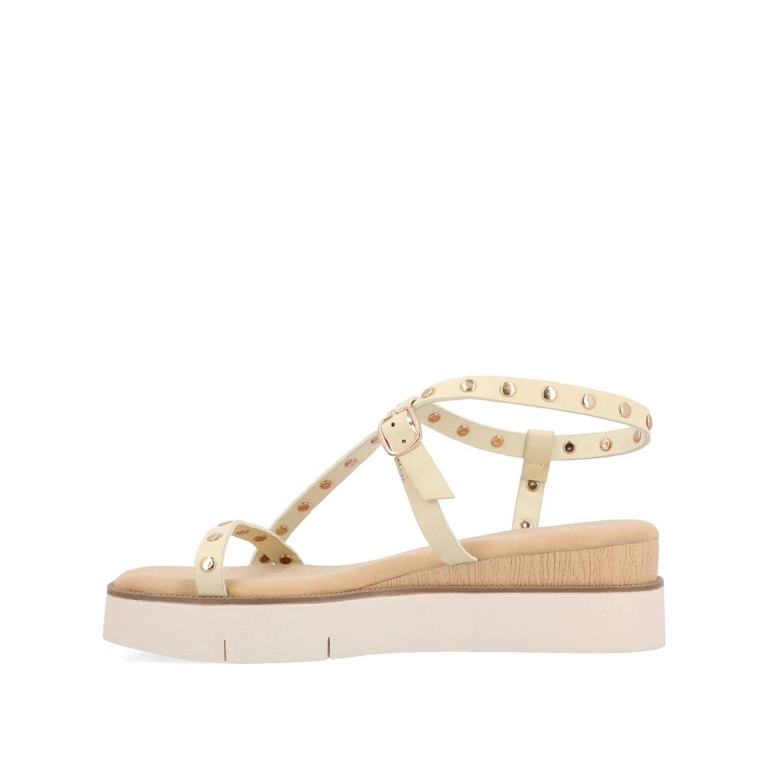 LINDSAY PLATFORM SANDALS IN FAUX LEATHER