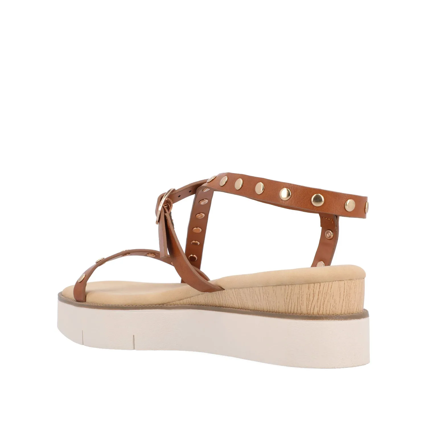 LINDSAY PLATFORM SANDALS IN FAUX LEATHER