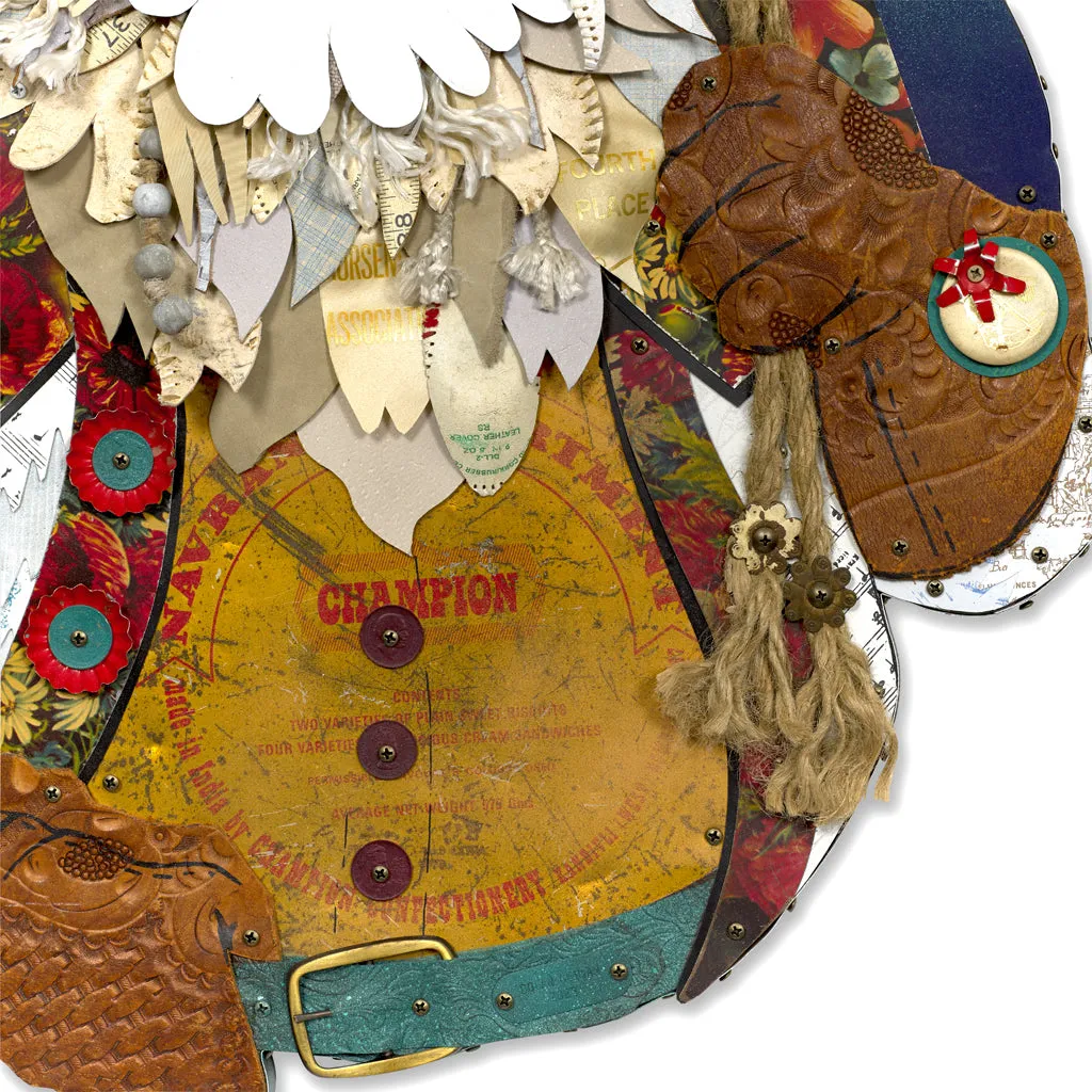 LITTLE SAINT NICK original mixed media wall sculpture