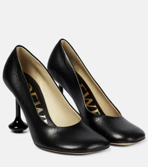 Loewe toy leather pumps, black