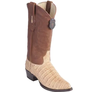 Los Altos Caiman Belly Honey Grasso Cowboy Boots J-Toe