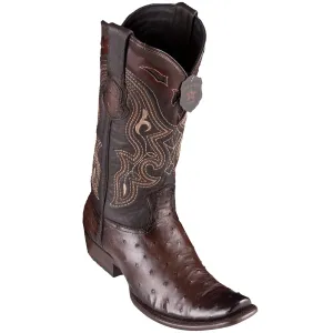 Los Altos Men's Ostrich Faded Brown Cowboy Boots - H79 Dubai Toe