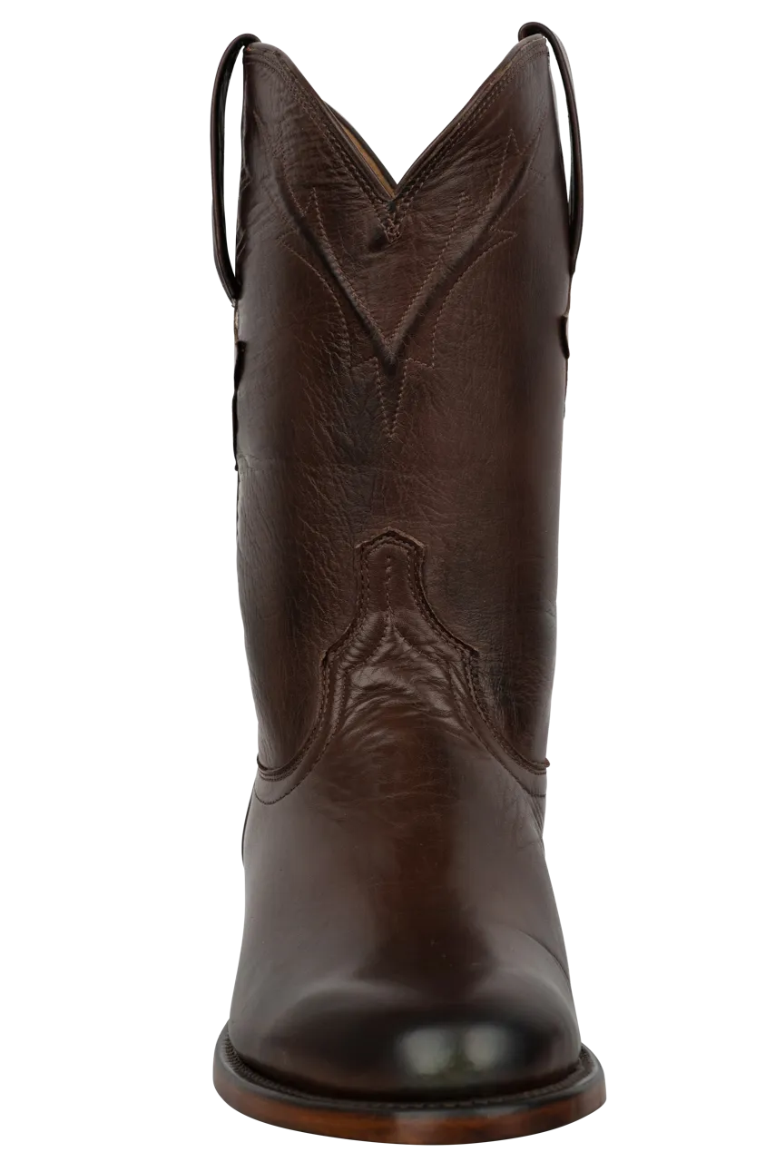 Lucchese Kennedy Florence Buffalo Roper Boots - Whiskey