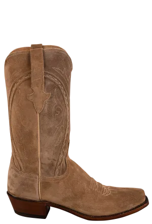 Lucchese Men's Suede Jessie Cowboy Boots - Tan