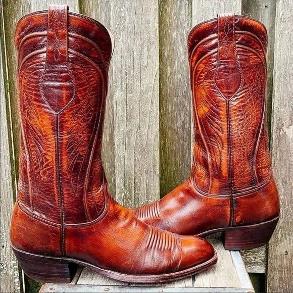 LUCCHESE Vintage San Antonio Seville Classics Goatskin Cowboy Boots