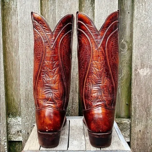 LUCCHESE Vintage San Antonio Seville Classics Goatskin Cowboy Boots