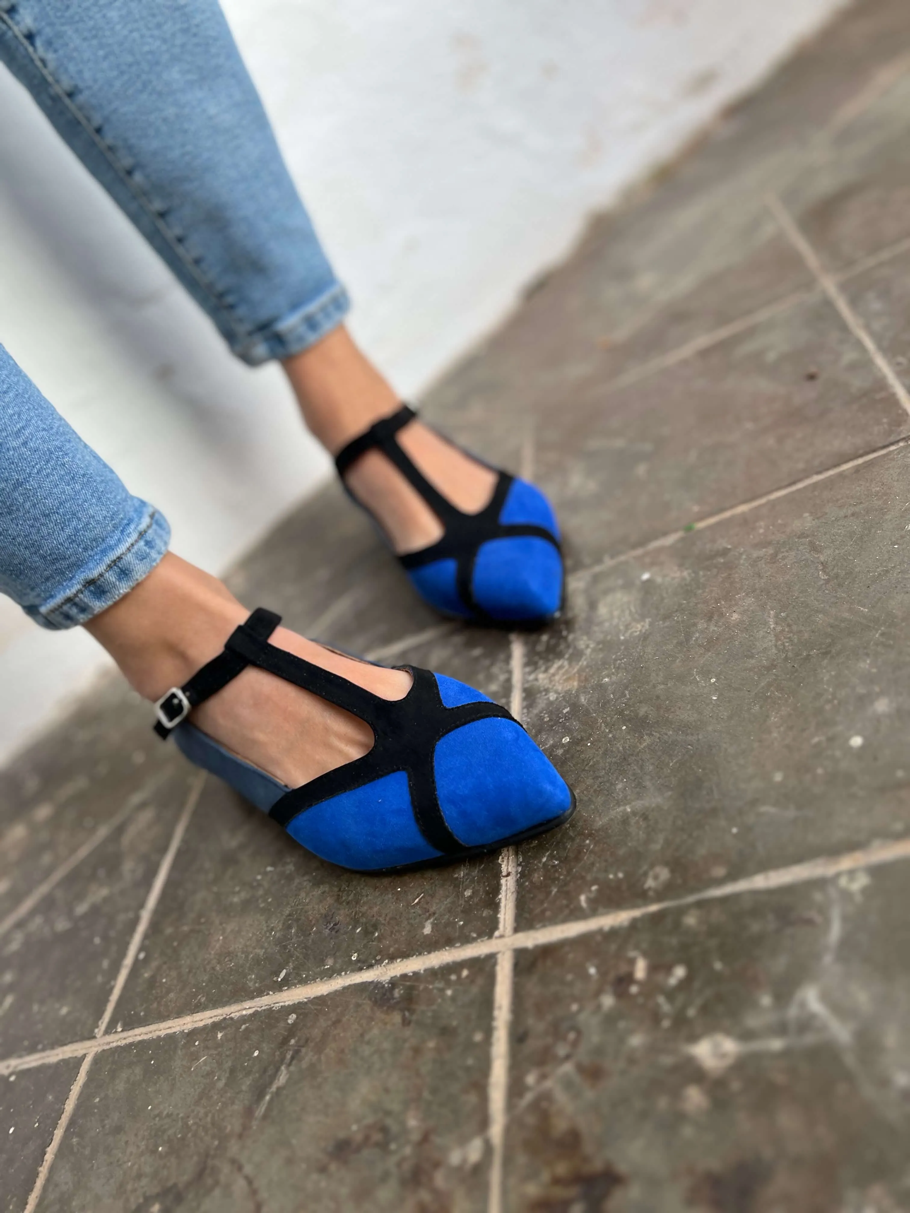 Magpie Vegan Eco Suede Pumps | Blue