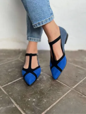 Magpie Vegan Eco Suede Pumps | Blue