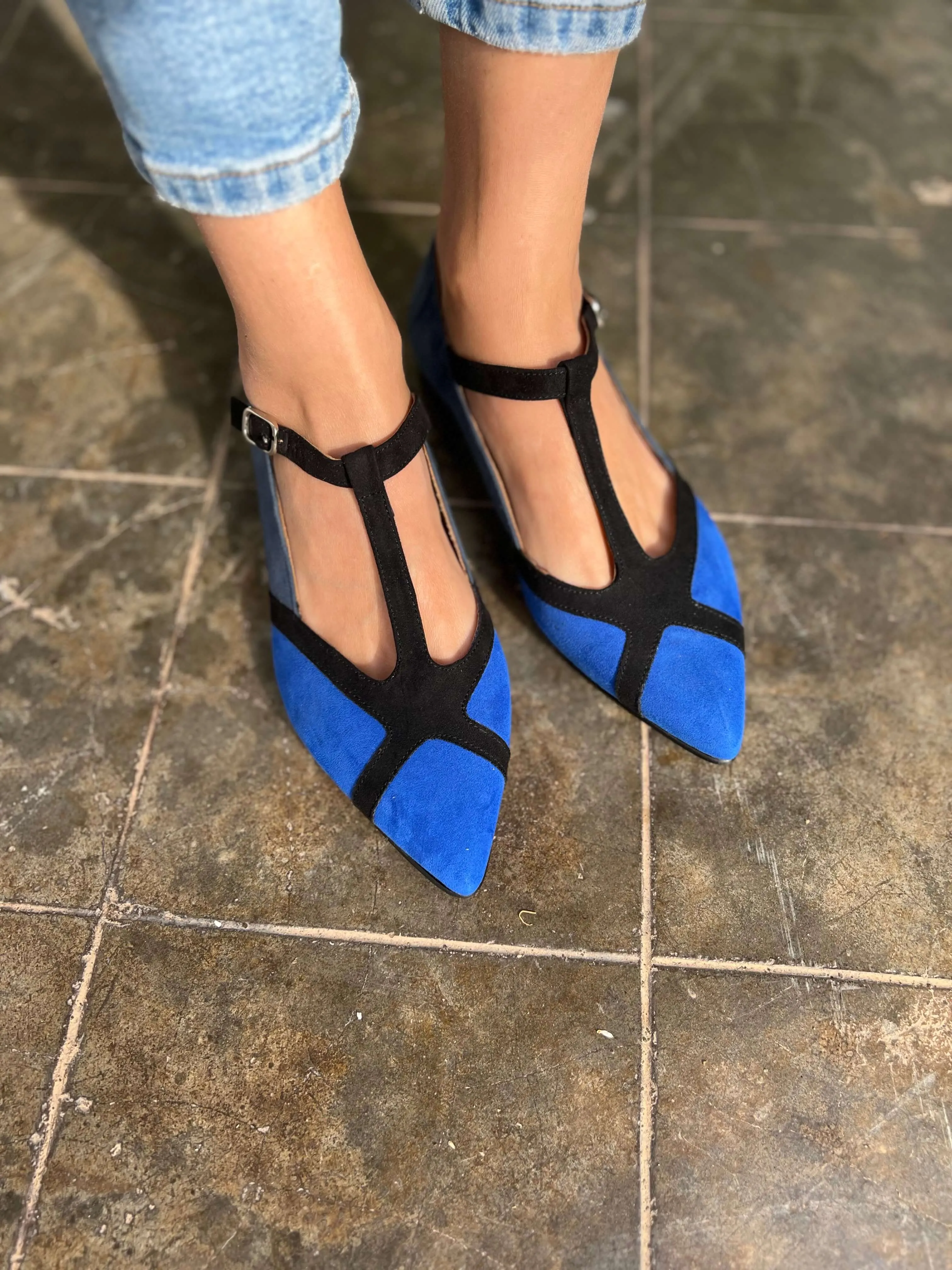 Magpie Vegan Eco Suede Pumps | Blue