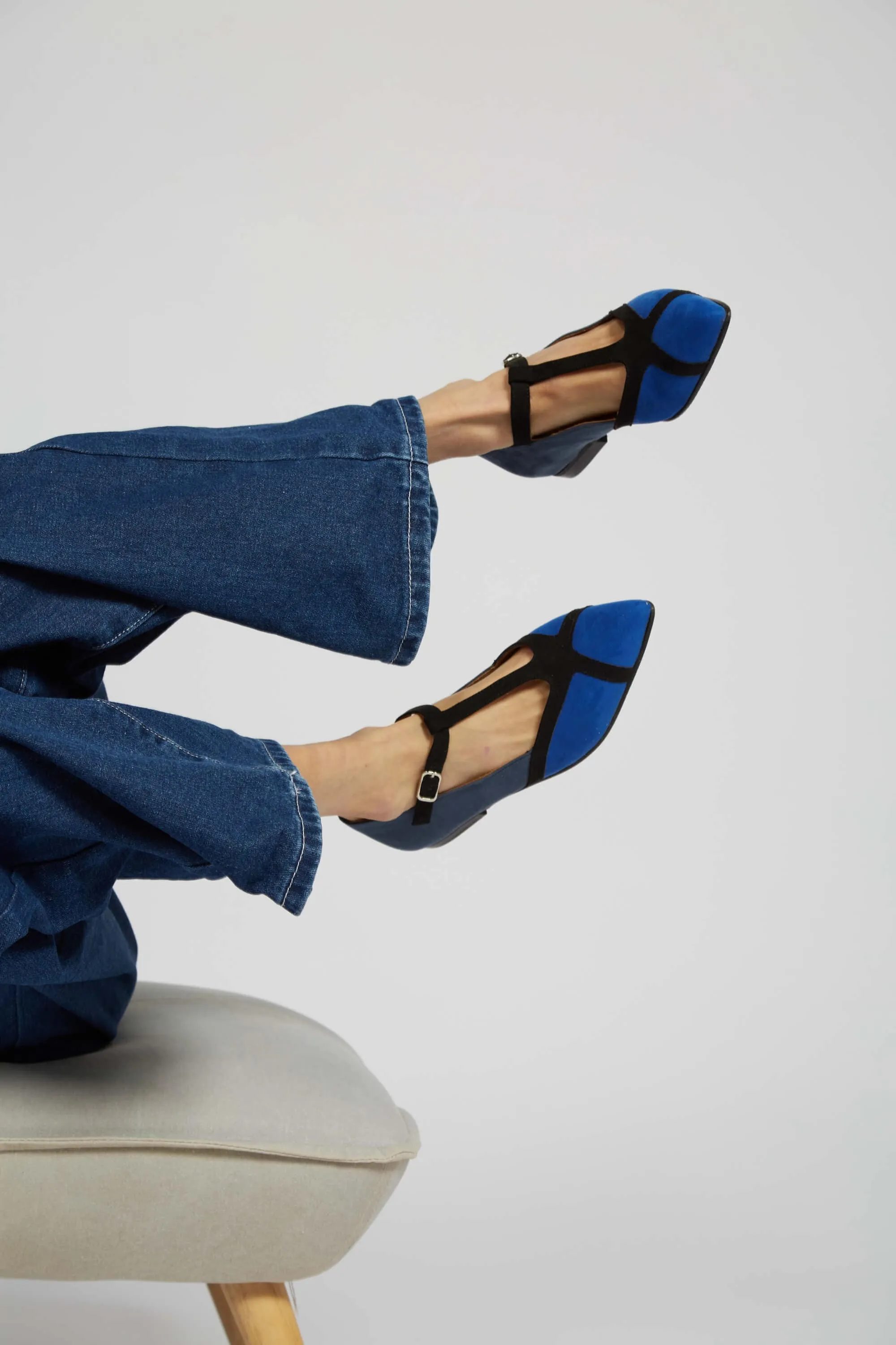 Magpie Vegan Eco Suede Pumps | Blue