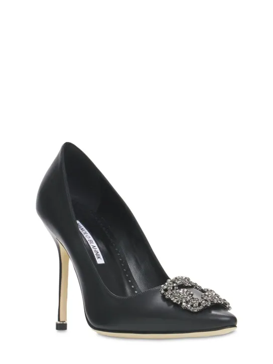 Manolo Blahnik   105mm Hangisi leather pumps 