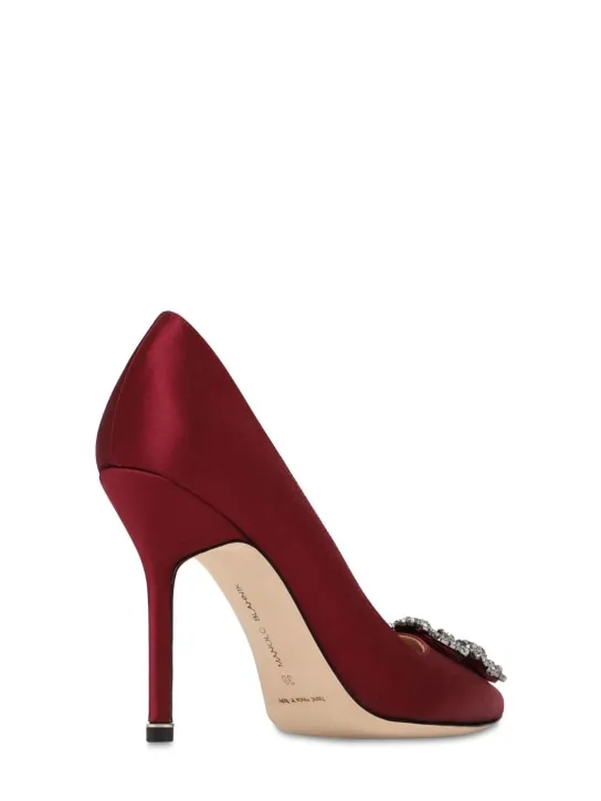 Manolo Blahnik   105mm Hangisi satin pumps 