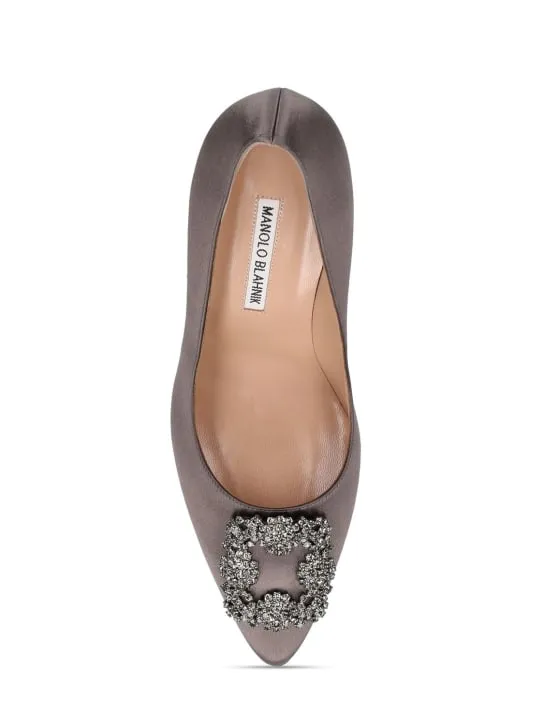 Manolo Blahnik   105mm Hangisi satin pumps 