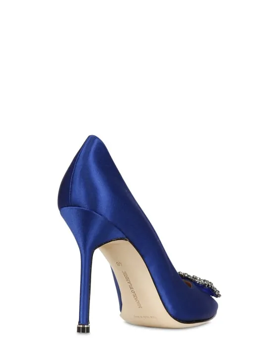 Manolo Blahnik   105mm Hangisi satin pumps 