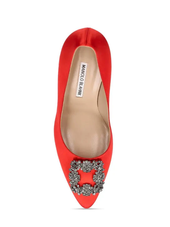 Manolo Blahnik   105mm Hangisi satin pumps 