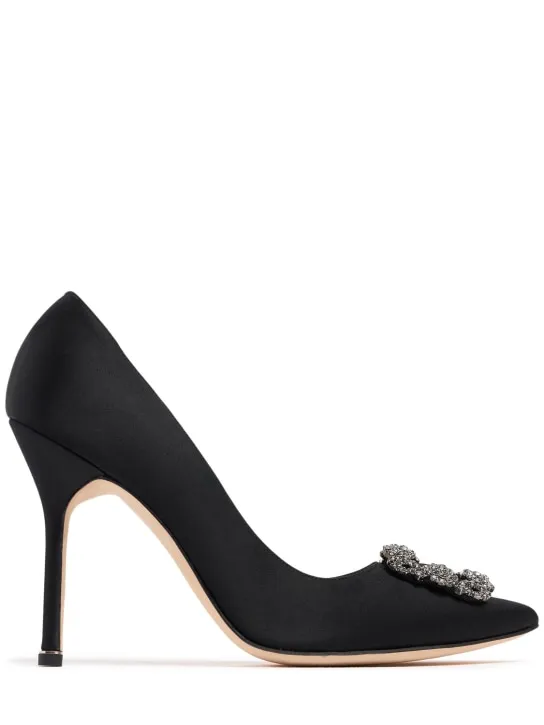 Manolo Blahnik   105mm Hangisi satin pumps 