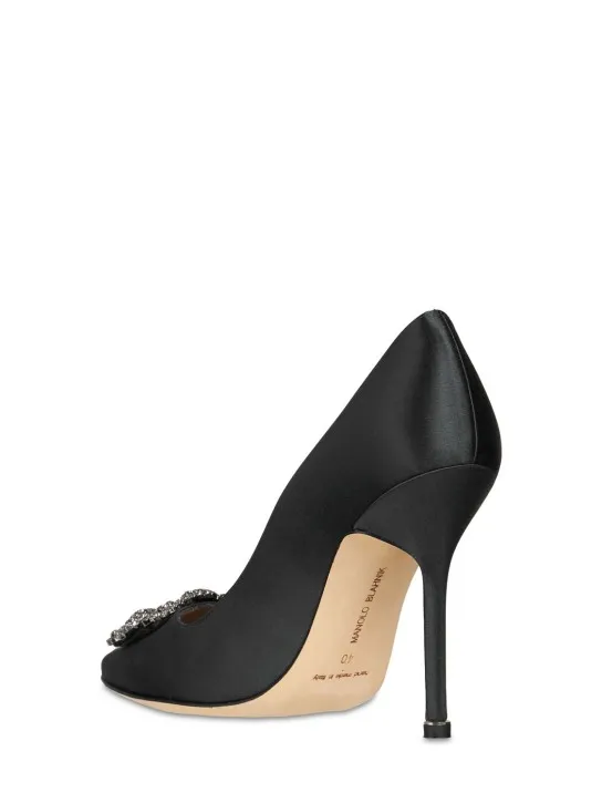 Manolo Blahnik   105mm Hangisi satin pumps 