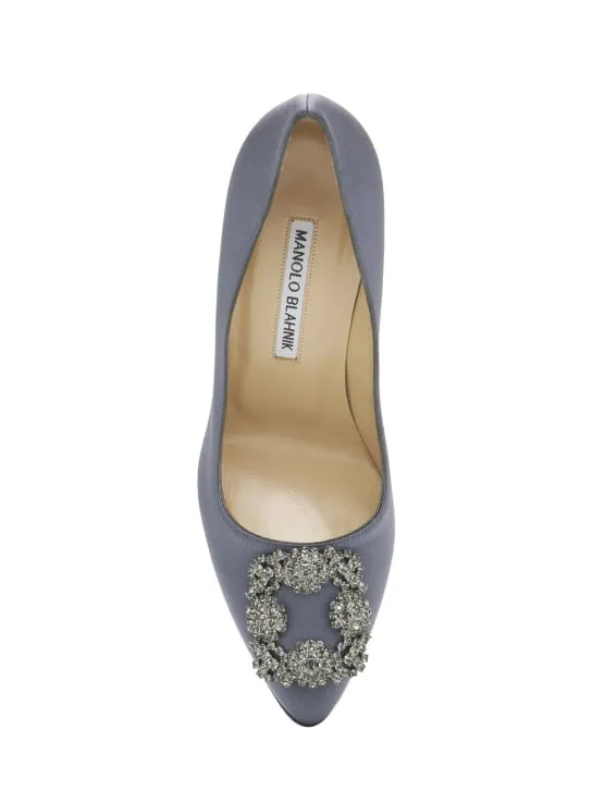 Manolo Blahnik   105mm Hangisi satin pumps 