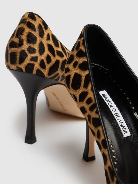 Manolo Blahnik   90mm Maysale ponyhair pumps 