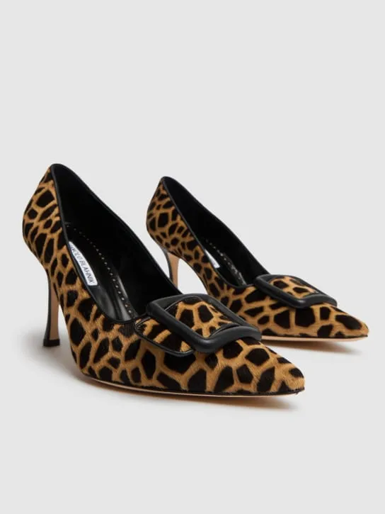 Manolo Blahnik   90mm Maysale ponyhair pumps 