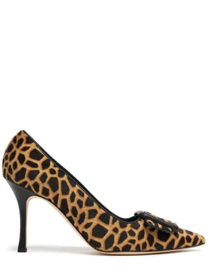 Manolo Blahnik   90mm Maysale ponyhair pumps 